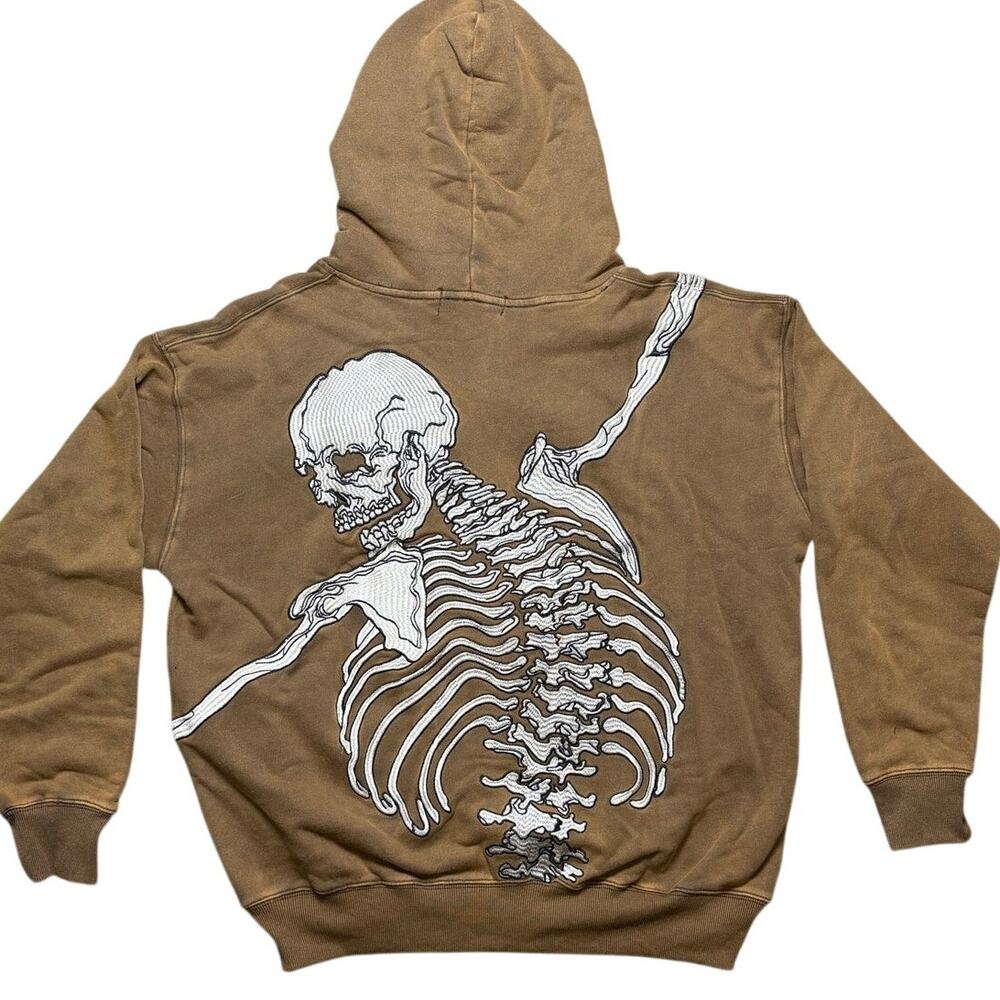 NWT - GodSpeed R.O.D. Skelton Hoodie - Washed Brown - Sz. M - Picture 2 of 8